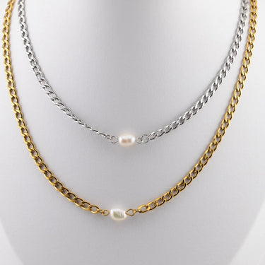 Gold and Silver Freshwater Pearl Connector Charms