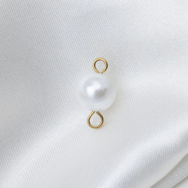 Gold Glass Pearl Connector Charm