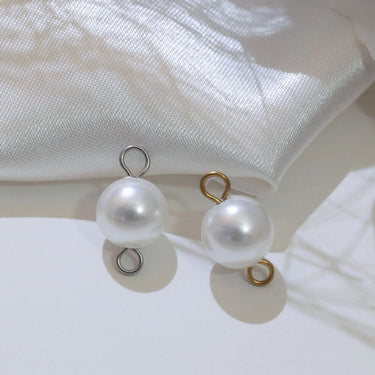 Gold and Silver Glass Pearl Connector Charms