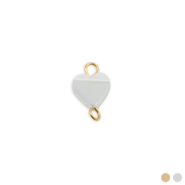 Gold Shell Heart Connector Charm