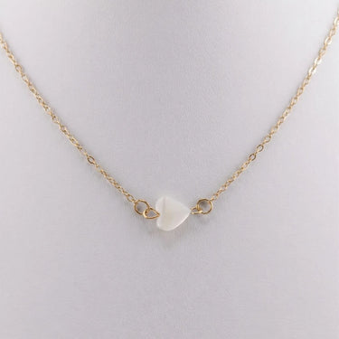 Gold Shell Heart Connector Charm