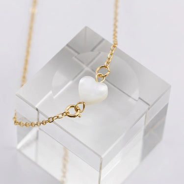 Gold Shell Heart Connector Charm