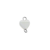 Silver Shell Heart Connector Charm