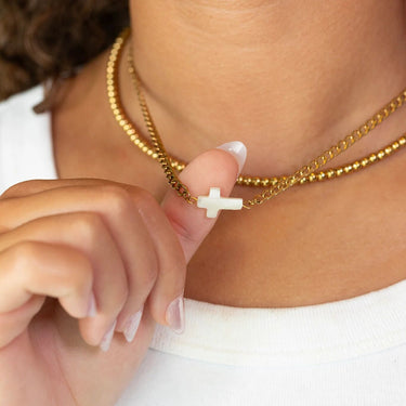 Gold Cross Connector Charm