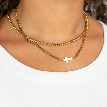 Gold Cross Connector Charm