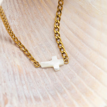 Gold Cross Connector Charm