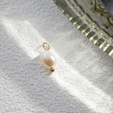 Gold Freshwater Pearl Charm