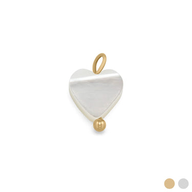 Gold Shell Heart Charm