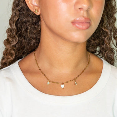 Gold Shell Heart Charm