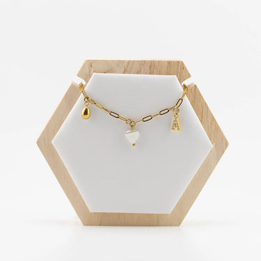 Gold Shell Heart Charm