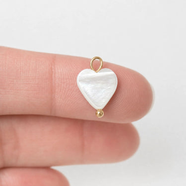 Gold Shell Heart Charm