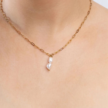 Gold Double Freshwater Charm 