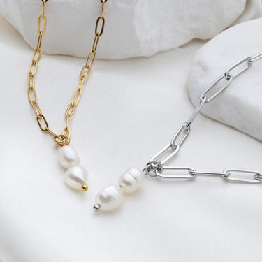 Gold and Silver Double Freshwater Charms 