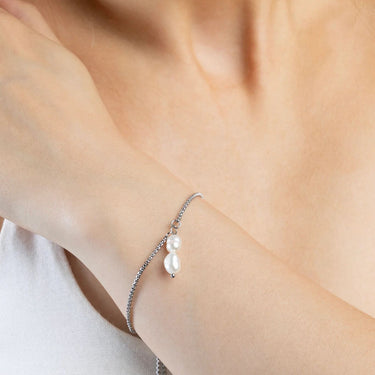 Silver Double Freshwater Charm 