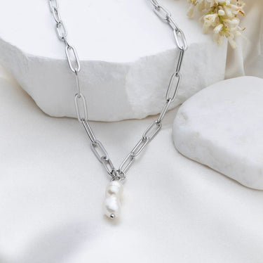 Silver Double Freshwater Charm 