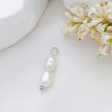 Silver Double Freshwater Charm 