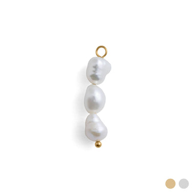 Gold Triple Freshwater Pearl Charm