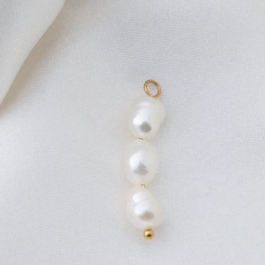 Gold Triple Freshwater Pearl Charm