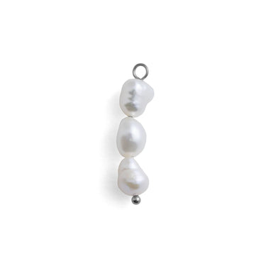 Silver Triple Freshwater Pearl Charm