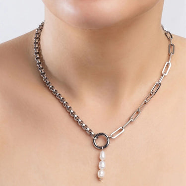 Silver Triple Freshwater Pearl Charm