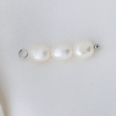 Silver Triple Freshwater Pearl Charm