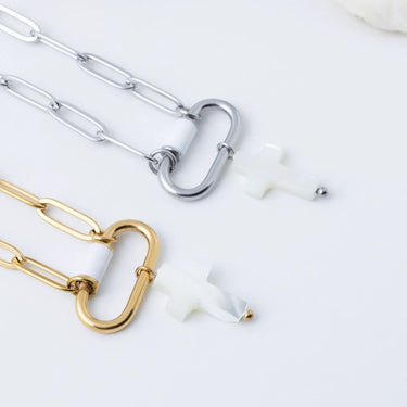 Gold and silver Shell Cross Charms