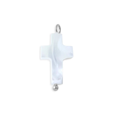 Silver Shell Cross Charm