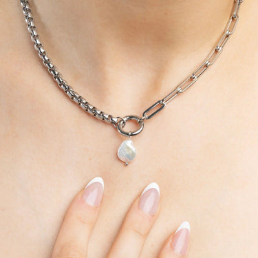 Silver Baroque Pearl Charm