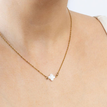 Gold Floral MOP Connector Charm