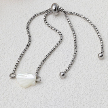 Silver MOP Seashell Connector Charm