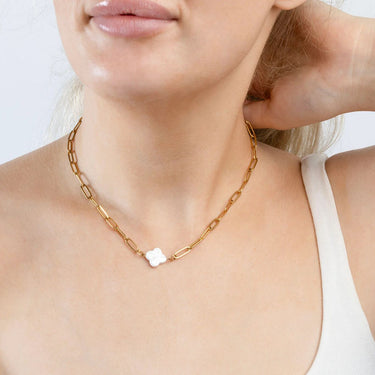 Gold Floral Glass Pearl Connector Charm