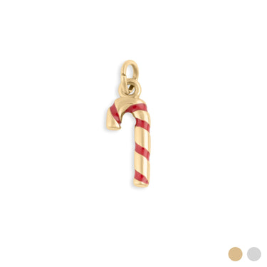 Wholesale Jewelry 18K Gold PVD Stainless Steel Candy Cane Charm- gold main 
