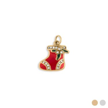 Wholesale Jewelry 18K Gold PVD Stainless Steel Stocking Charm- gold main 