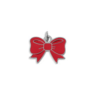 Wholesale Jewelry 18K Gold PVD Stainless Steel Red Bow Charm- Stainless main 