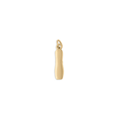 Wholesale jewelry 18K Gold PVD Stainless Steel Ballet Slipper Charm - gold main (back view) 