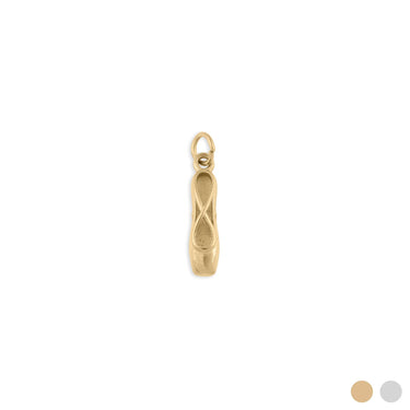 Wholesale jewelry 18K Gold PVD Stainless Steel Ballet Slipper Charm - gold main 