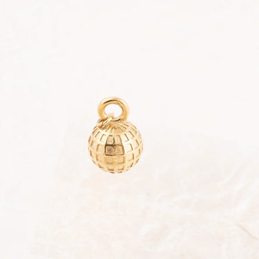 Wholesale jewelry 18K Gold PVD Stainless Steel Disco Ball Charm - gold studio