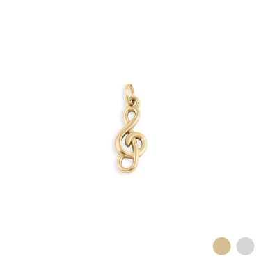 Wholesale jewelry 18K Gold PVD Stainless Steel Treble Clef Charm- gold main 