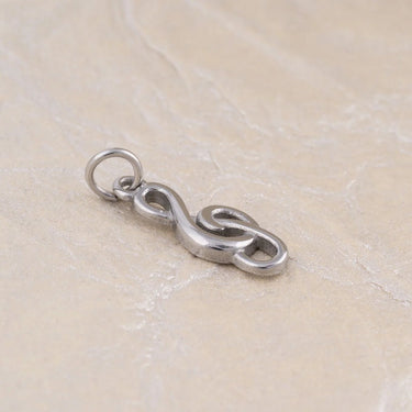 Wholesale jewelry 18K Gold PVD Stainless Steel Treble Clef Charm- stainless studio 