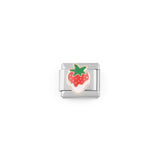 Wholesale jewelry 18K Gold PVD Stainless Steel Strawberry Italian Charm- stainless main 