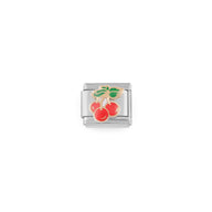 Wholesale jewelry 18K Gold PVD Stainless Steel Cherry Italian Charm - stainless main 