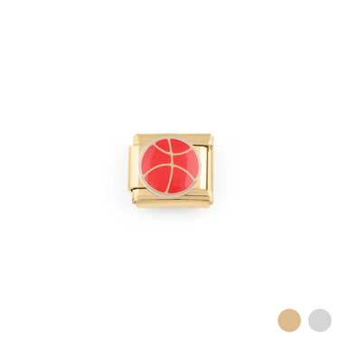 Wholesale jewelry 18K Gold PVD Stainless Steel Basketball Italian Charm - gold main 