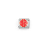 Wholesale jewelry 18K Gold PVD Stainless Steel Basketball Italian Charm - stainless main 