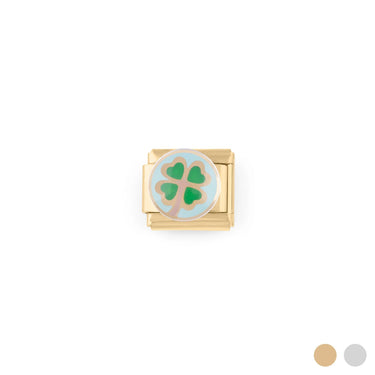 Wholesale jewelry 18k Gold PVD Stainless Steel Four leaf Clover Italian Charm- gold main 