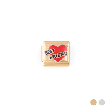 Wholesale jewelry 18K Gold PVD Stainless Steel Bestfriend Italian Charm - gold main 