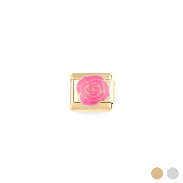 Wholesale jewelry 18K Gold PVD Stainless Steel Rose Italian Charm- gold main 