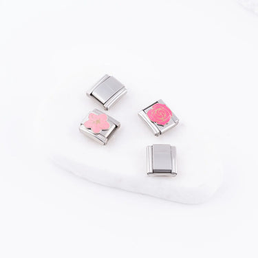 Wholesale jewelry 18K Gold PVD Stainless Steel Flower Italian Charm - studio