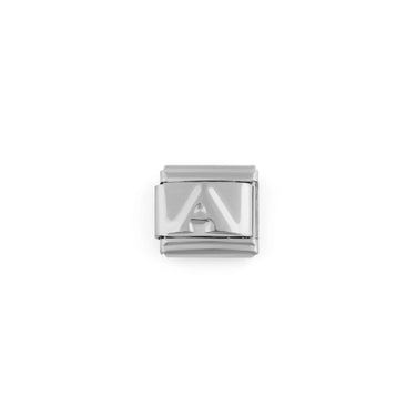 Stainless Steel Initial Italian Charm- A