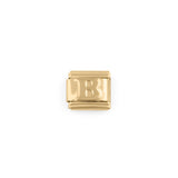 Wholesale jewelry 18k Gold PVD Stainless Steel Initial Italian Charm- B 