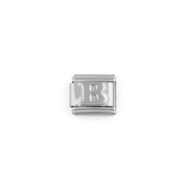 Stainless Steel Initial Italian Charm- B